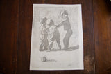 Full view of the vintage Palmieri lithograph, showing the texture of the heavy paper.
