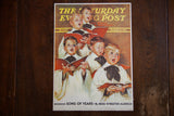 December 10 1938 Saturday Evening Post lithograph of singing choir boys with injuries.