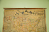 Antique pull-down map, 1901 