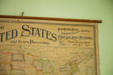 Upper right detail of 1901 antique map with publisher and listed new possessions.