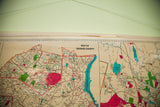 Orange County NY map: 'MAP OF ORANGE COUNTY' title, bright blue, pink, and green regions.