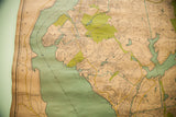 Close-up of the vintage 1930s map showing Croton on Hudson properties.