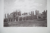 Artist's pencil signature and title on the Peretti Griva bromoil transfer of ancient ruins.