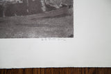Close-up of the artist's pencil signature on the vintage D.R. Peretti Griva bromoil art.
