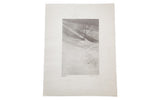 D.R. Peretti Griva original bromoil transfer of a solitary tree in a snowy landscape.