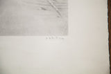 Artist D.R. Peretti Griva's pencil signature on the vintage bromoil transfer photograph.