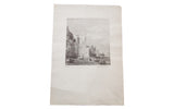 Vintage D.R. Peretti bromoil print of an Italian port town, shown with wide paper margins.