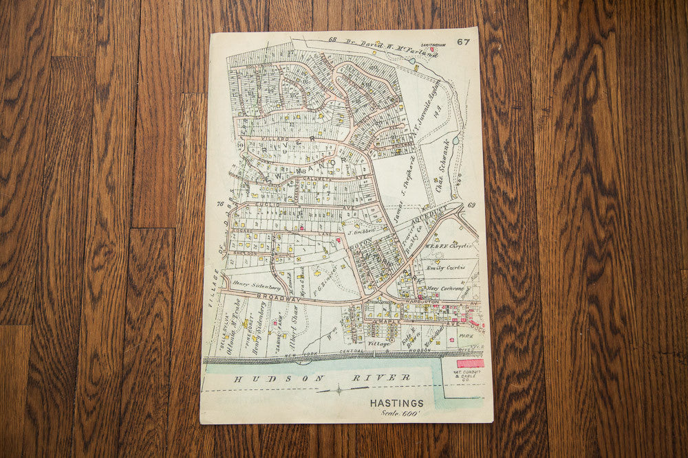 Hastings New York Map Print // ONH Item 1454