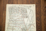 Antique Hastings New York map print section, showing 'NY Juvenile Asylum' and browned right edge.