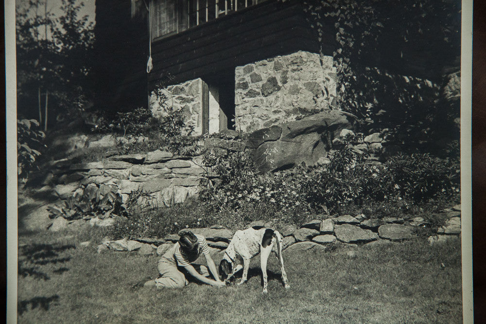 Girl and Dog Antique Photograph // ONH Item 1458 Image 1