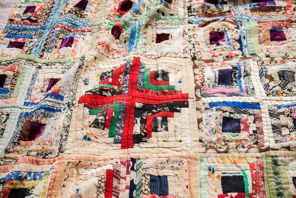 Vintage Colorful Cross Quilt // ONH Item 1486 Image 1