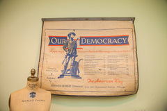 Vintage 60s Denoyer Geppert Our Democracy Chart // ONH Item 1487
