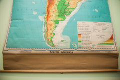 Vintage South America Pull Down Map // ONH Item 1488 Image 10