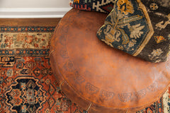 Antique Leather Pouf Ottoman // ONH Item 1489 Image 1