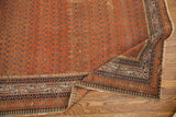 Madder root red field and boteh pattern on an antique Persian Serbend runner, aged border.