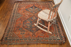4x5 Antique Tribal Persian Shiraz Rug // ONH Item 1496