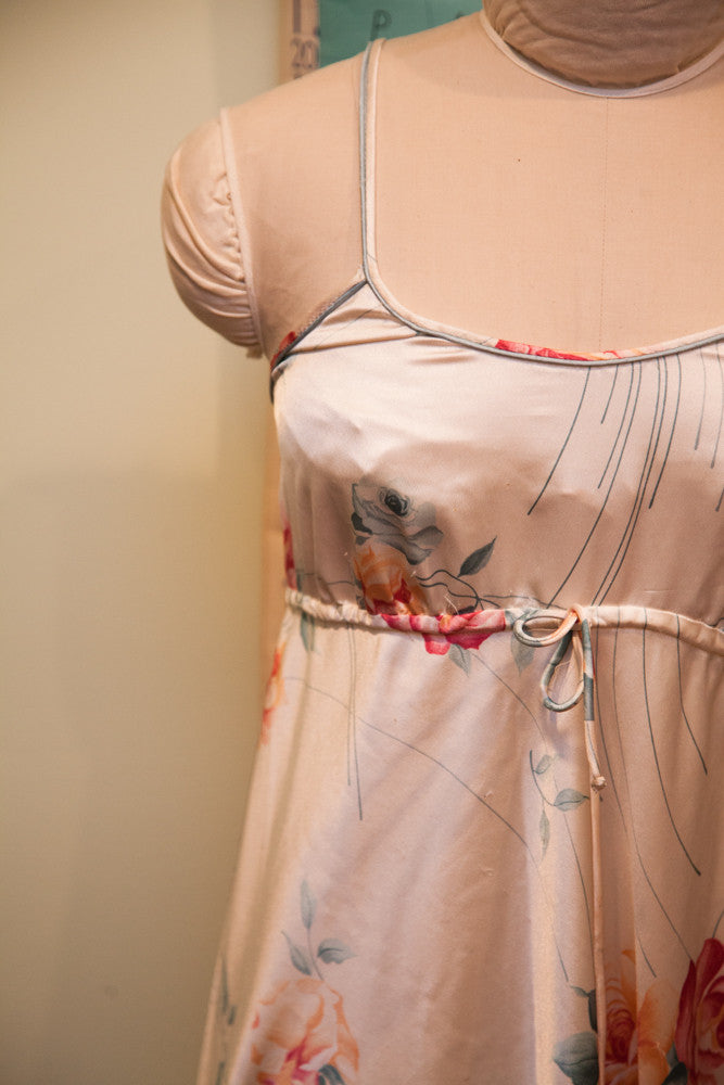 Vintage 70s Christian Dior Ivory Floral Nightgown // Beach Dress // Size Small - M // ONH Item 1508 Image 1