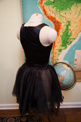 Vintage Betsey Johnson Little Black Dress with Flowers // Size S - M // Goth Feminine Punk // ONH Item 1509 Image 5