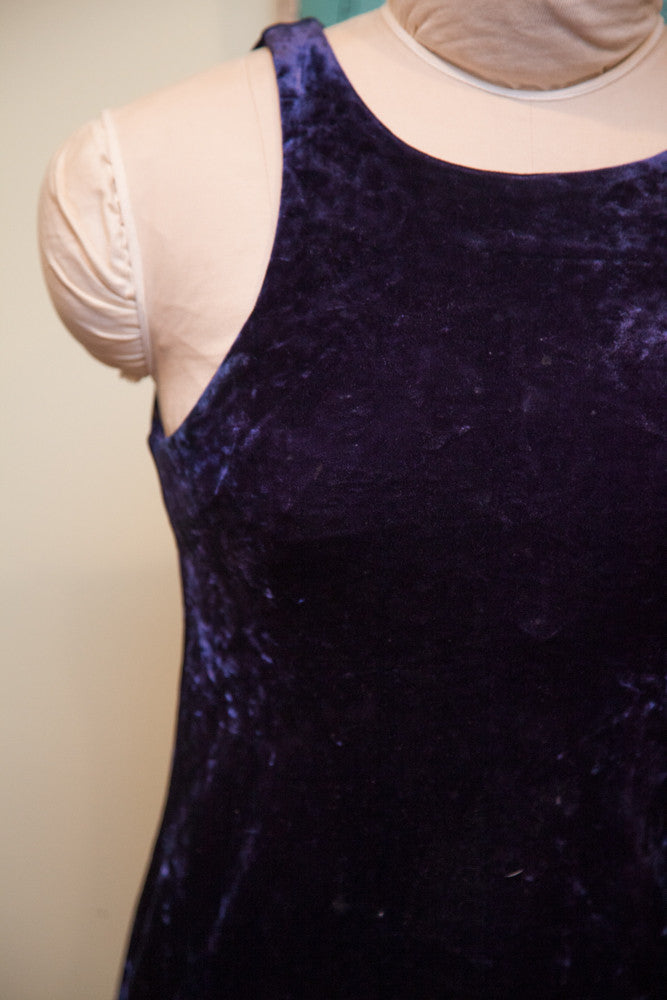 Vintage Betsey Johnson Velvet Dress with Cats // Size S - M - 6 // ONH Item 1510 Image 1