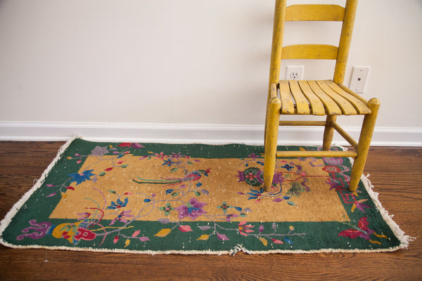 2x4 Small Art Deco Chinese Rug // ONH Item 1514