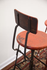 Industrial Royal Metal Stool Chair Pair // ONH Item 1519 Image 3