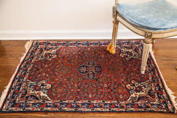 3x4 Vintage Red Bijar Rug // ONH Item 1528