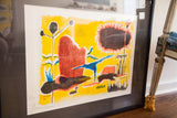 Yohanan Simon lithograph featuring artist's signature, 11/100 numbering, and vivid colors.