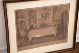 Darby and Joan etching showing warm sepia tones, light spot, and aged paper patina.