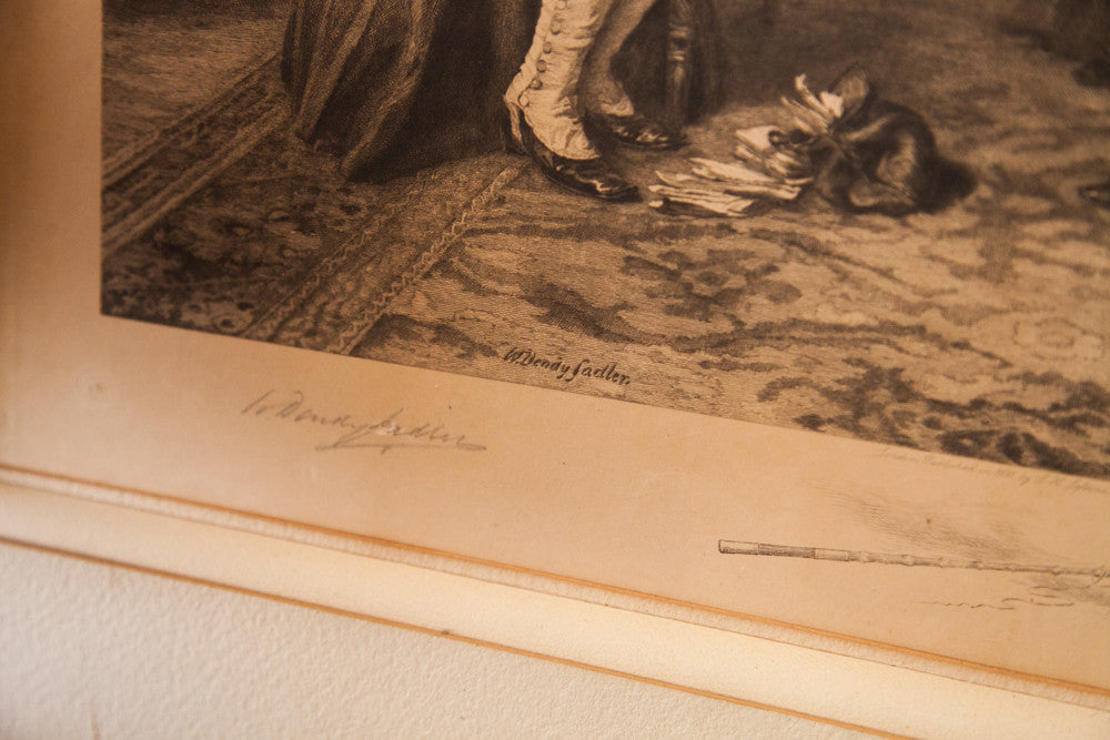 Original Signed W Dendy Sadler Etching Breach of Promise // ONH Item 1532 Image 1