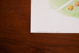 Close-up of the 1978 copyright and publisher mark on the vintage lithograph.