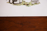 Publisher's mark and the word 'FORE!' printed on the vintage golfing lithograph's bottom margin.
