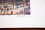 J. M. Gallai's 1964 signature and lower edge of the vintage NYC lithograph.