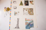 Original Childrens Book Proof Poster Art, vintage illustrations showing age and wear.