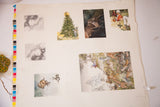 Nancy Ekholm Burkert's 1970s proof art featuring a rabbit, detailed animal tree, and paper wear.