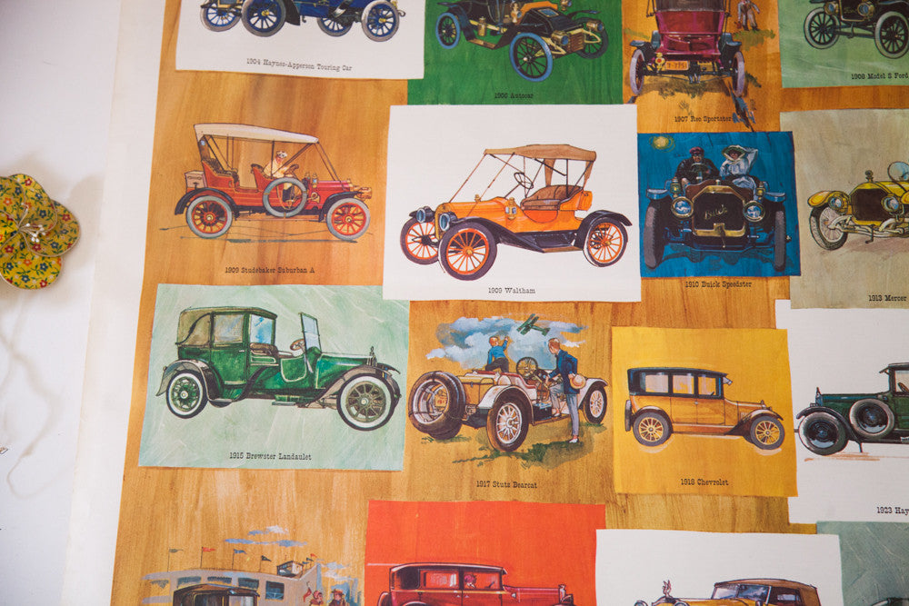 Antique Automobiles Poster // ONH Item 1545 Image 1