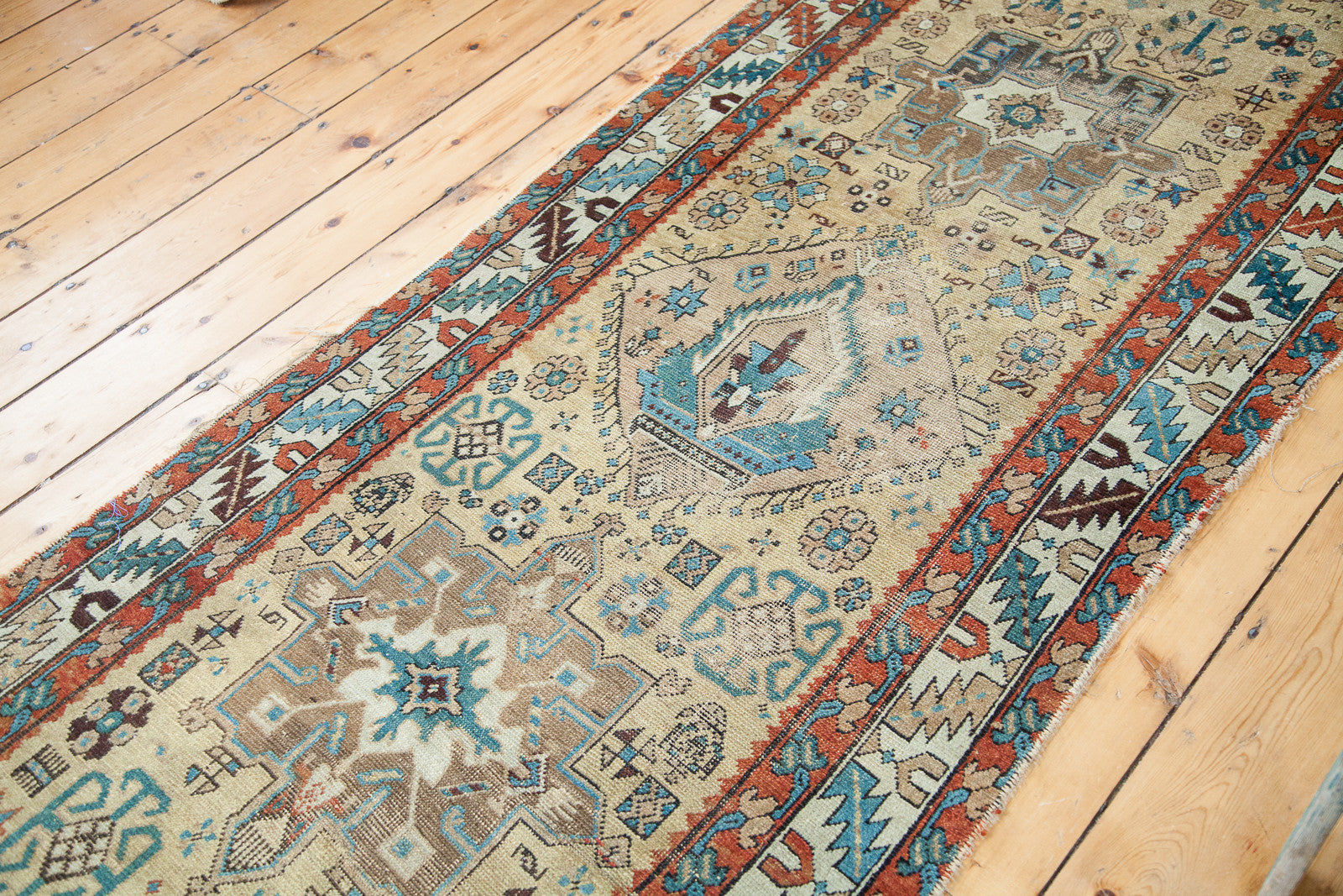 3x11 Antique Northwest Persian Yellow Rug Runner // ONH Item 1549 Image 1