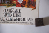 Vintage Gone With the Wind poster showing original 1939 film date and studio credits.