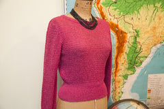 Vintage Cashin Country Pink Knit Sweater // ONH Item 1567 Image 5