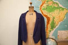 Vintage Navy Blue Slouchy Sweater Jacket // ONH Item 1572 Image 6