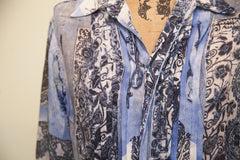 Vintage Gaultier Designer Button Down Silk Blouse // ONH Item 1579 Image 2