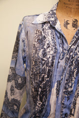 Vintage Gaultier Designer Button Down Silk Blouse // ONH Item 1579 Image 3