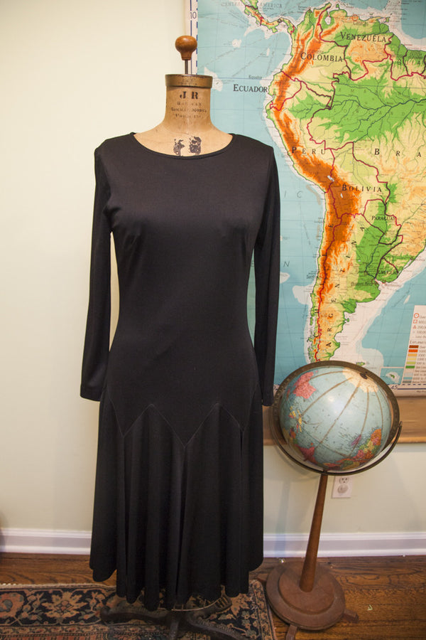 Vintage Edith Flagg Black Dress // ONH Item 1580