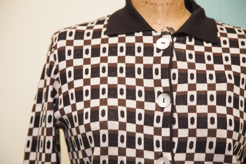 Vintage 70s Knit Button Cardigan Sweater // ONH Item 1587 Image 1