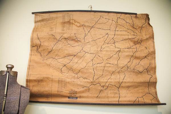 Vintage 1930s Dolph Stewart Orange County New York Map // ONH Item 1593