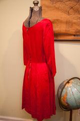 Vintage 50s Red Dress // ONH Item 1598 Image 4