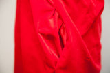Vintage Nelly de Grab skirt in rich red velvet with soft folds.
