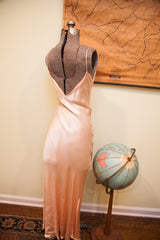 Vintage 30s Satin Pink Gown Wedding Slip // ONH Item 1609 Image 3