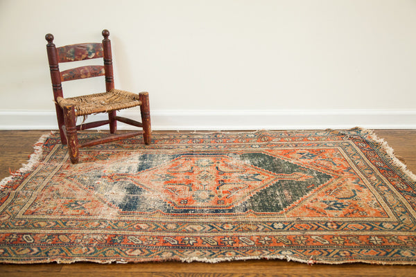 3x4.5 Antique Worn Tribal Rug // ONH Item 1623