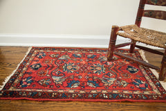 2x2.5 Vintage Small Red Rug // ONH Item 1626