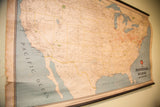 Vintage Pennsylvania Railroad map bottom right, showing title, dowel, and water damage.